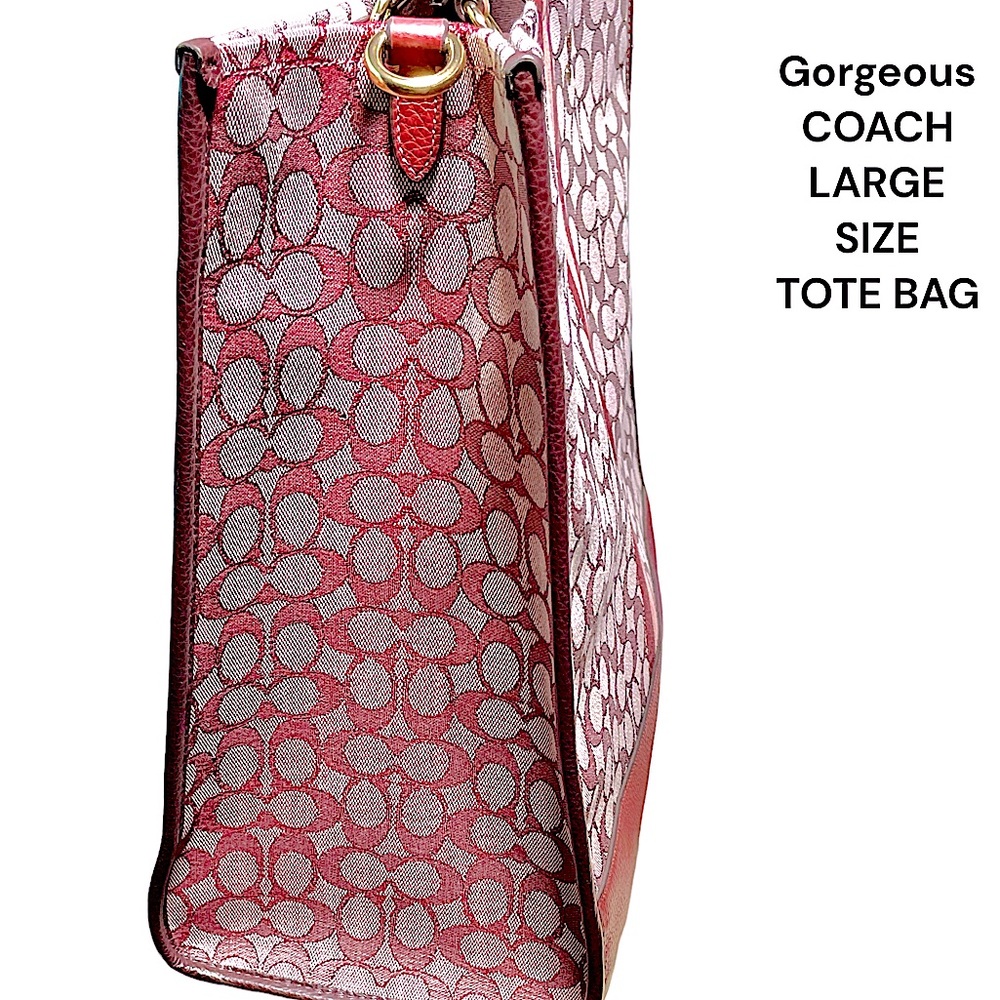 LARGE COACH DEMSEY TOTE EXCELLENT CONDITION & BEAUTIFUL COLOR-CROSSBODY TOTE - Picture 9 of 16